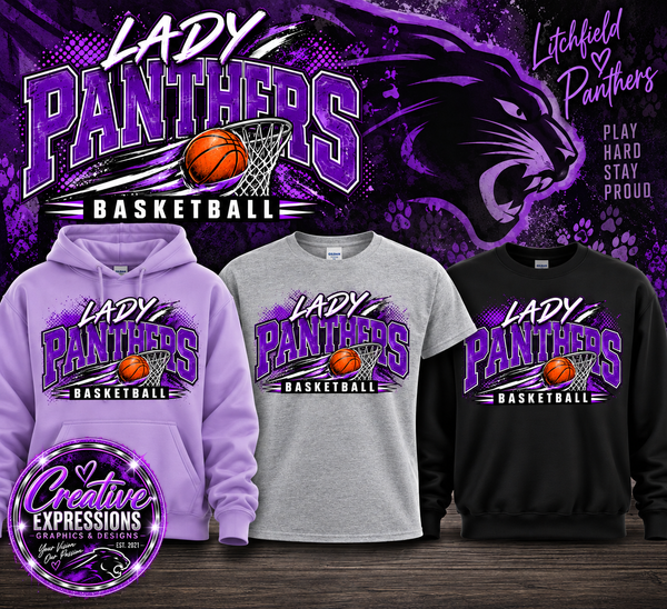 Lady Panthers Basketball-Hoops - 1