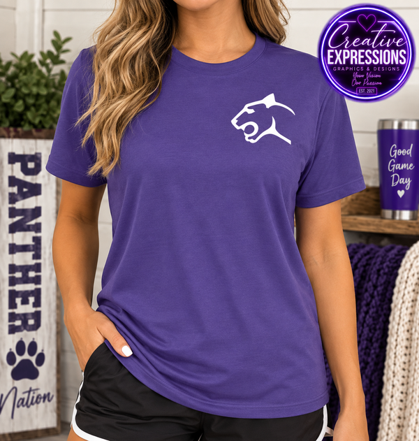 Panther Head(White)- Sport-Tek(Posi Charge) Tee - 1
