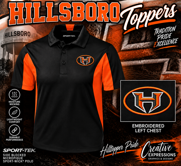 Hillsboro Toppers Embroidered Sport-Tek Polo. - 1