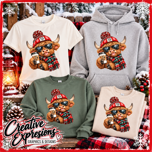 Stay Cozy Highland Cow - 1