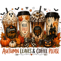 Autumn Leaves & Coffee- Comfort Color Long Sleeve - 1