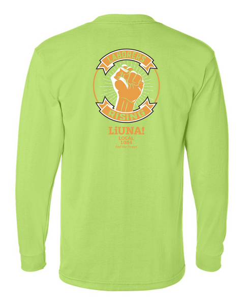 Local 1084- Long Sleeve- Safety Green- (1715) - 0