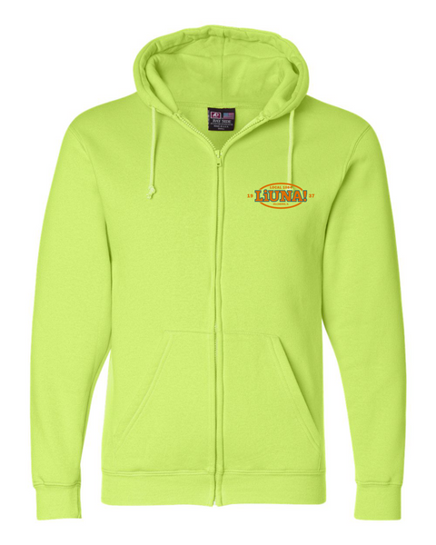 Buy lime-green Local 1084- Full Zip Hooded Sweatshirt (900)