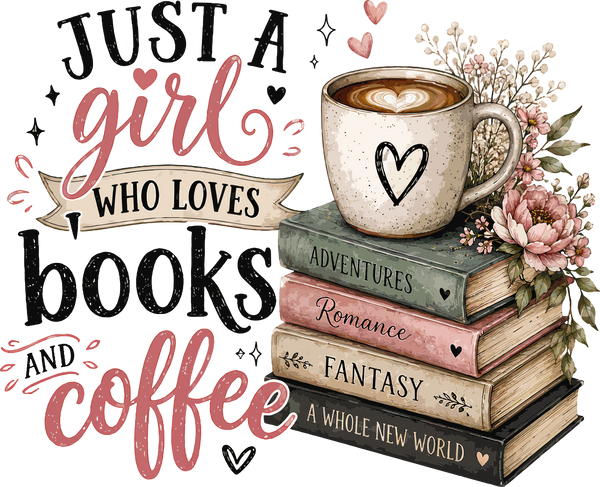 Books & Coffee- Comfort Color T-Shirt - 1