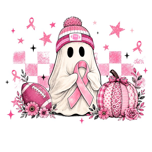 Breast Cancer- Pink Ribbon Ghost - 2