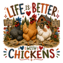 Better with Chicken- Comfort Color (LT) Crewneck - 1