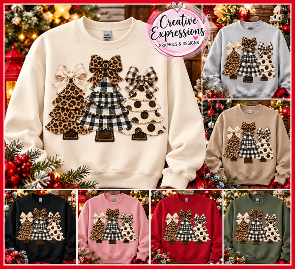 Christmas Patchwork Trees - 1