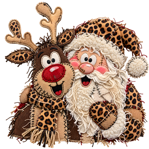 Christmas Leopard Santa - 0