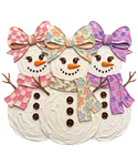 Christmas Pastel Bow Santa Trio - 2