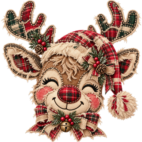 Christmas Plaid Reindeer - 0