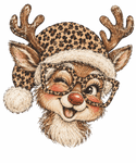 Christmas Reindeer – Leopard Glasses - 2