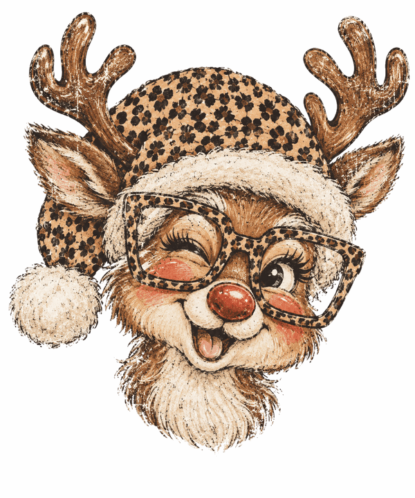 Christmas Reindeer – Leopard Glasses - 2