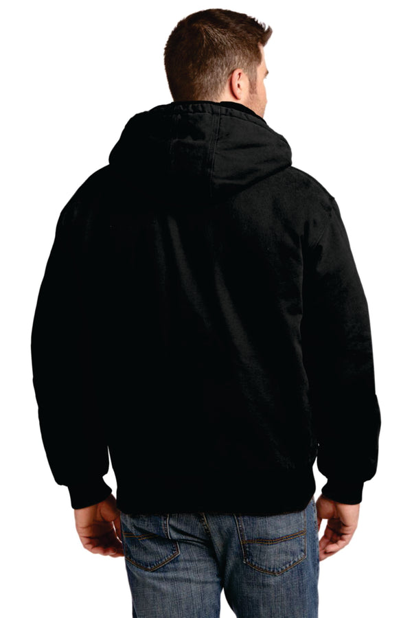 Cornerstone Washed Duck Cloth Insulated Hooded Work Jacket- Graham - 2
