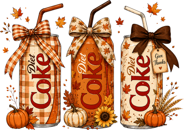 Fall Diet Coke- Comfort Color Long Sleeve - 1