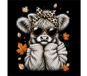 Fall (Leopard) Cow- Comfort Color T-Shirt - 1