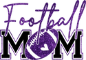 Football Mom- Comfort Color T-Shirt - 1