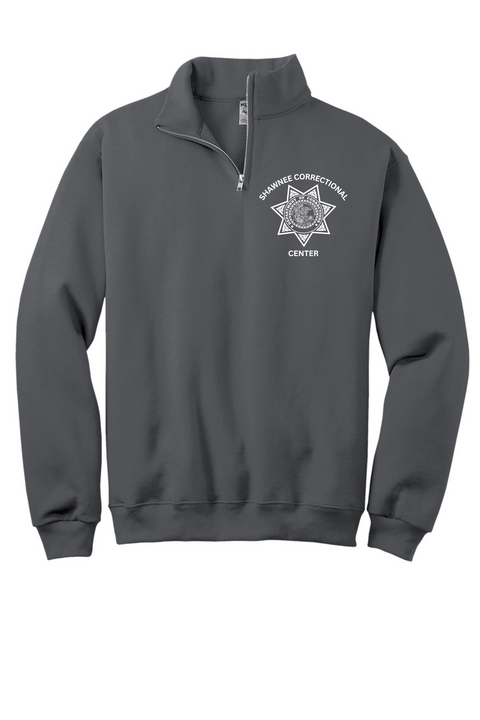 Buy charcoal-grey Shawnee- Jerzee 1/4 Zip Cadet Collar Sweatshirt