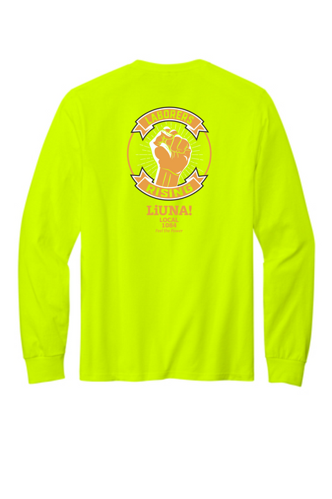 Local 1084- Long Sleeve T-Shirt- Safety Green - 0