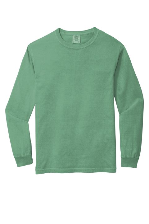 Buy lt-green Book Lover(FALL)- Comfort Color Long Sleeve