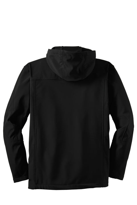Centralia- Port Authority Textured Hooded Soft Shell Jacket - 0