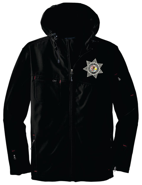 Shawnee- Port Authority Textured Hooded Soft Shell Jacket