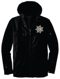 Centralia- Port Authority Textured Hooded Soft Shell Jacket - 1