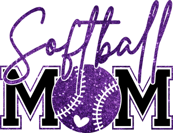 Softball Mom- Comfort Color (LT) Crewneck - 1