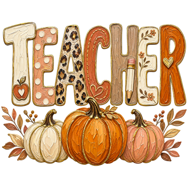 Teacher(Pumpkin)- Comfort Color T-Shirt - 1
