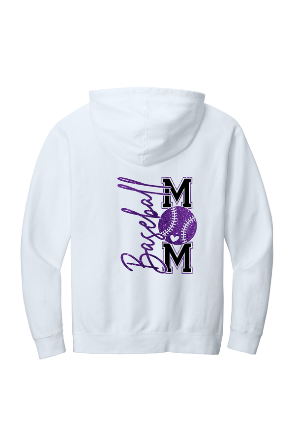 Baseball Mom- Comfort Color (LT) Hoodie - 4