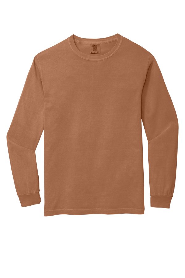 Autumn Leaves & Coffee- Comfort Color Long Sleeve - 10