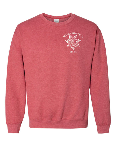 Buy heather-sport-scarlet-red Menard- Gildan Heavy Blend Crewneck Sweatshirt- Heather Colors