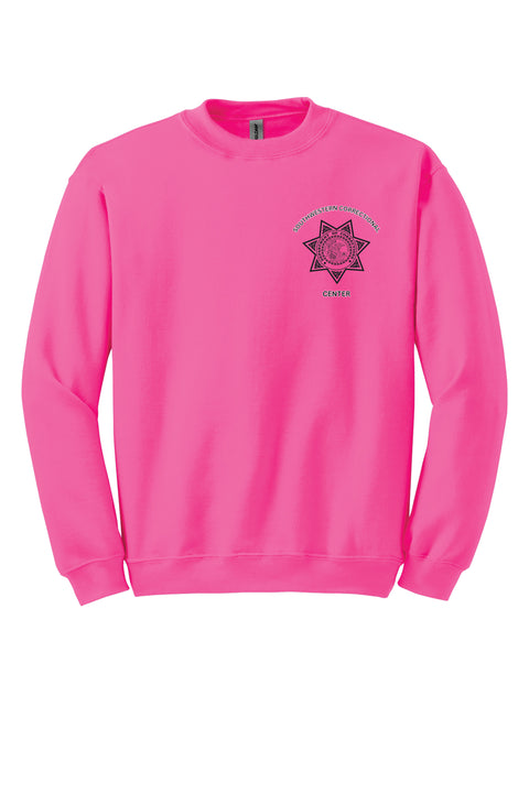 Buy safety-pink Southwestern- Gildan Heavy Blend Crewneck Sweatshirt