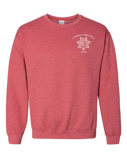 Buy heather-sport-scarlet-red Taylorville- Gildan Heavy Blend Crewneck Sweatshirt- Heather Colors