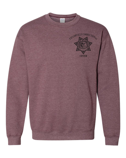 Buy heather-sprt-dk-maroon Taylorville- Gildan Heavy Blend Crewneck Sweatshirt- Heather Colors