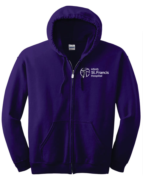 Buy purple HSHS- Gildan Heavy Blend Full Zip Hooded Sweatshirt