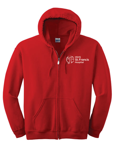 Buy red HSHS- Gildan Heavy Blend Full Zip Hooded Sweatshirt