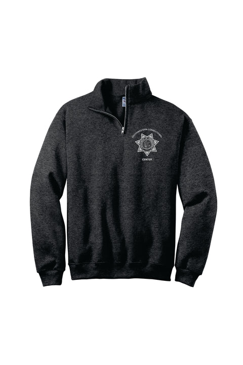 Buy black-heather Southwestern- Jerzee 1/4 Zip Cadet Collar Sweatshirt
