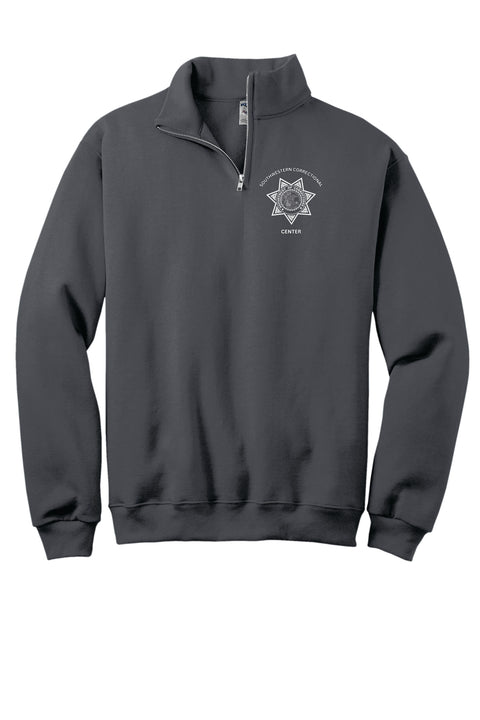 Buy charcoal-grey Southwestern- Jerzee 1/4 Zip Cadet Collar Sweatshirt
