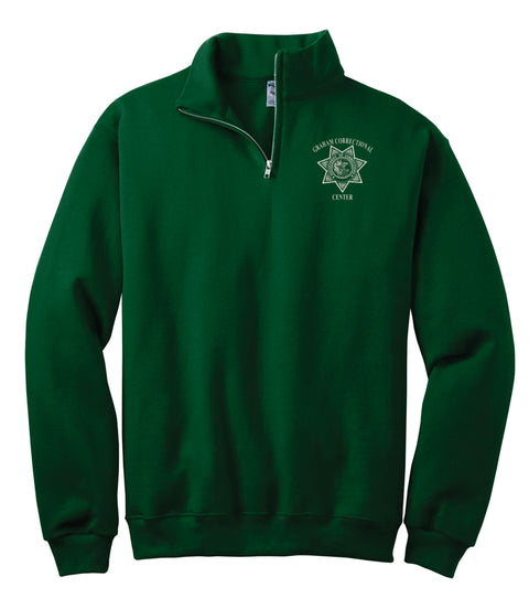 Buy forest-green Graham- Jerzees 1/4- Zip Cadet Collar Sweatshirt
