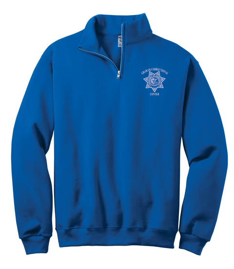 Buy royal Menard- Jerzees 1/4 Zip Cadet Collar Sweatshirt