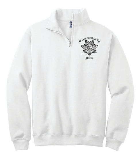Buy white Graham- Jerzees 1/4- Zip Cadet Collar Sweatshirt