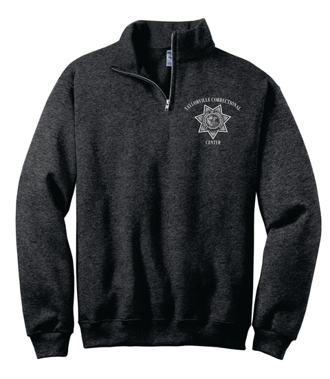Buy black-heather Taylorville- Jerzees 1/4 Zip Cadet Collar Sweatshirt