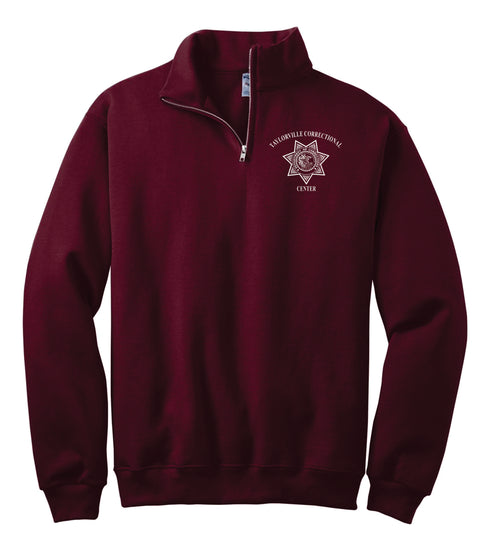Buy maroon Taylorville- Jerzees 1/4 Zip Cadet Collar Sweatshirt