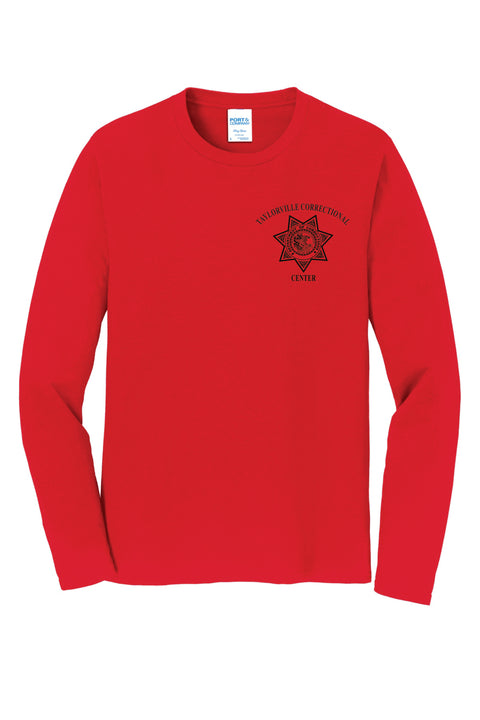 Buy bright-red Taylorville- P&amp;C Long Sleeve Fan Favorite Tee