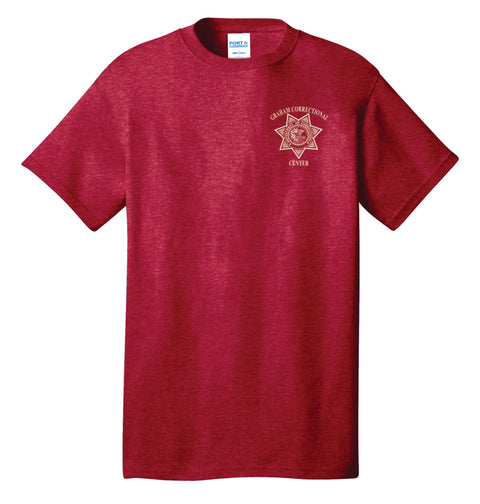 Buy heather-red Graham- P&amp;C 5.4 oz. 100% Cotton T-Shirt- Heather Colors