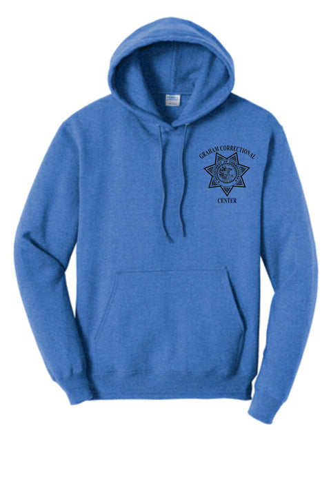 Buy heather-royal Graham- P&amp;C Classic Pullover Hooded Sweatshirt- Heather Colors