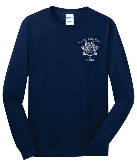 Buy navy Menard- P&amp;C Long Sleeve 5.4 oz 100% Cotton T-Shirt