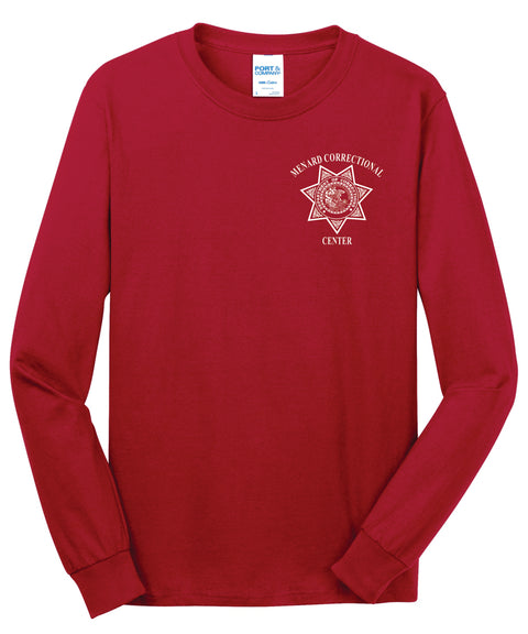 Buy red Menard- P&amp;C Long Sleeve 5.4 oz 100% Cotton T-Shirt